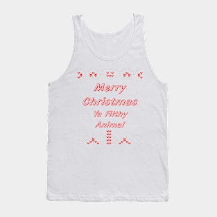 1980s retro funny ugly christmas sweater Tank Top